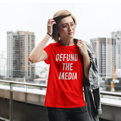 Defund The Media T-Shirt Dam