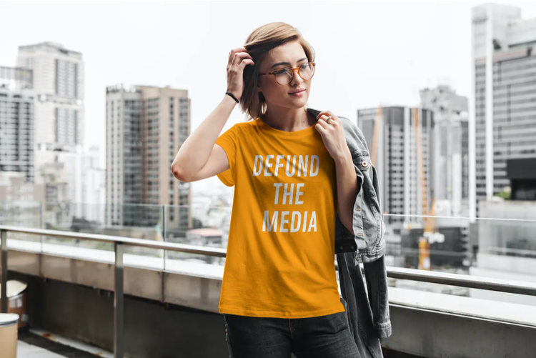 Defund The Media T-Shirt Dam