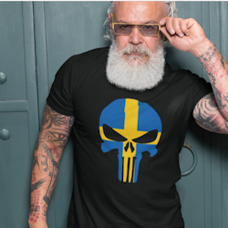 Svensk kranium T-shirt Mænd