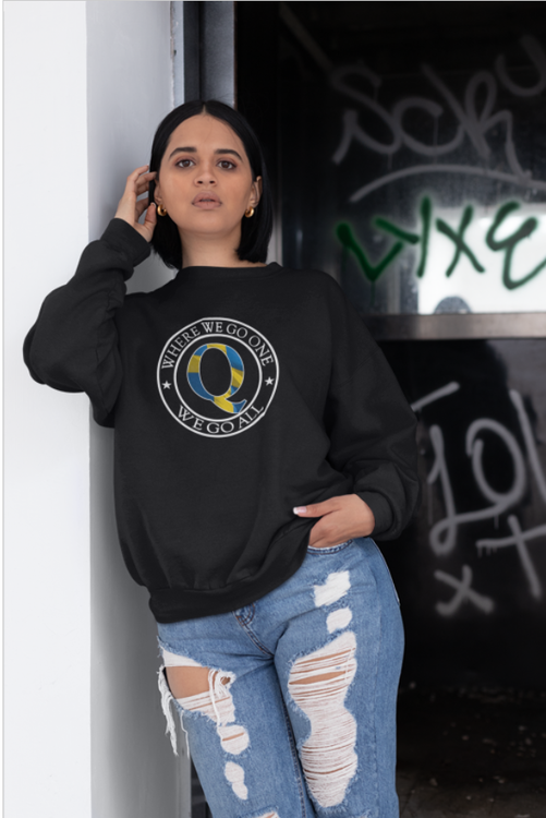 QAnon Sweatshirt, Where We Go One We All Go , WWG1WGA, Flera fäger och med storlekar upp till 6xl