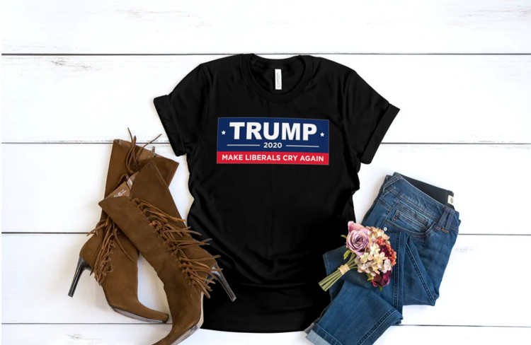 US Election 2020 Svart T-Shirt Dam