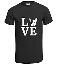 Fransk Bulldog  Love T-Shirt Barn