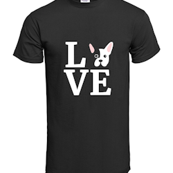 Fransk Bulldog  Love T-Shirt Barn