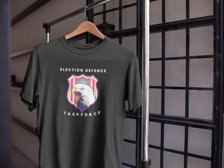 t-Shirt Herr US Election Taskforce 2024, Bevaka valfusk i USA