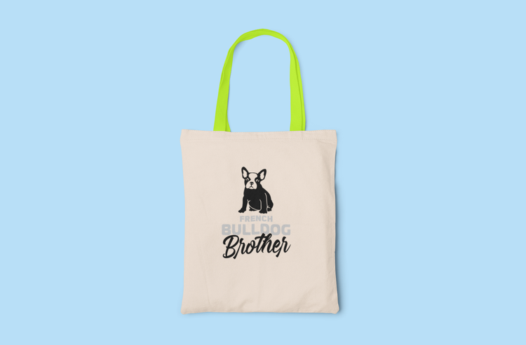 Fransk Bulldog Brother Tygkasse- French Bulldog Brother Tote Bags