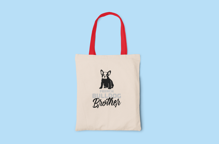 Fransk Bulldog Brother Tygkasse- French Bulldog Brother Tote Bags