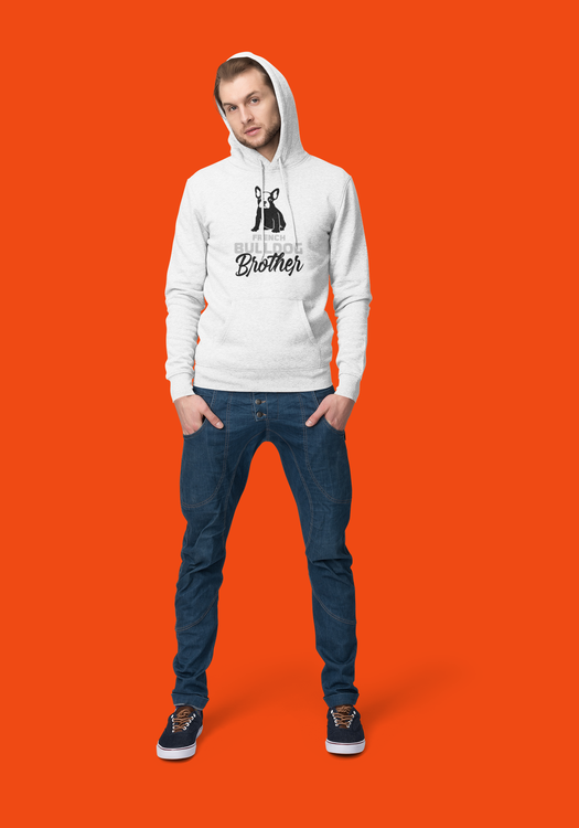 French Bulldog Brother Hoodie menn