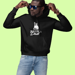 French Bulldog Dad Hoodie Menn