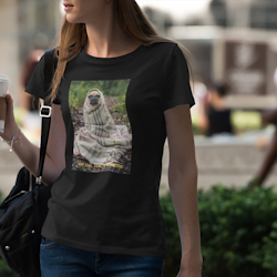 Obi One The Frenchie (txt) T-Shirt Dam