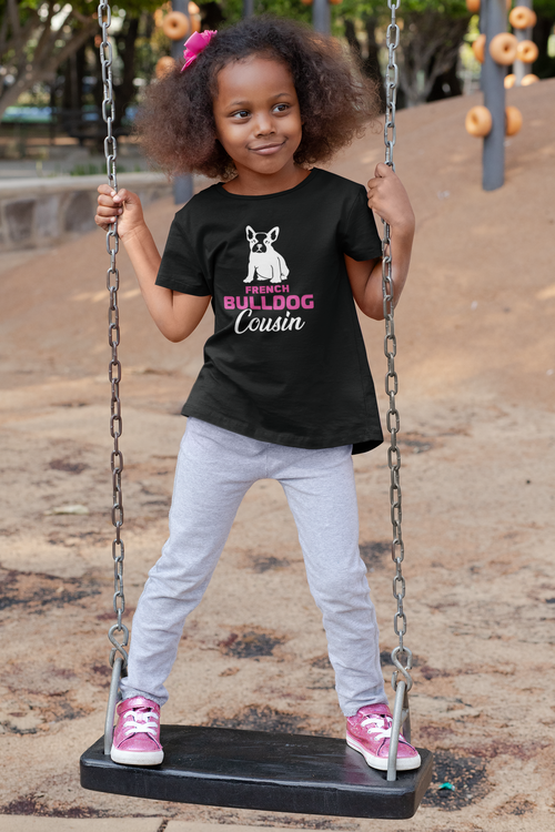 French Bulldog Cousin (Pink) T-Shirt Kids