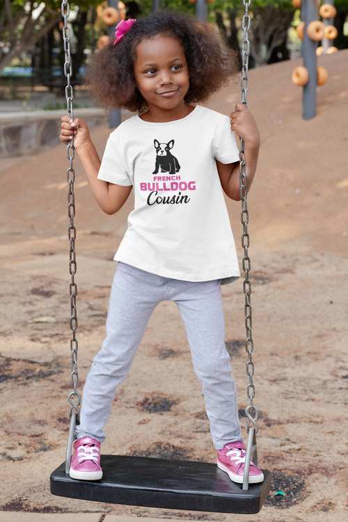 French Bulldog Cousin (Pink) T-Shirt Kids