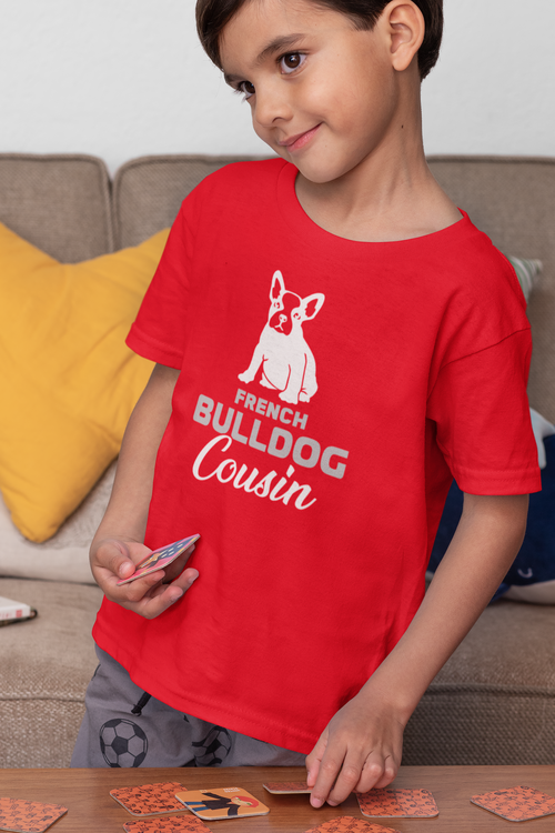 Fransk Bulldog Cousin T-Shirt Barn - Statements Clothing