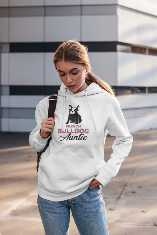 French Bulldog Auntie Hoodie Women