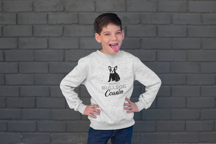 French Bulldog Cousin (2) Unisex Sweatshirt Kids