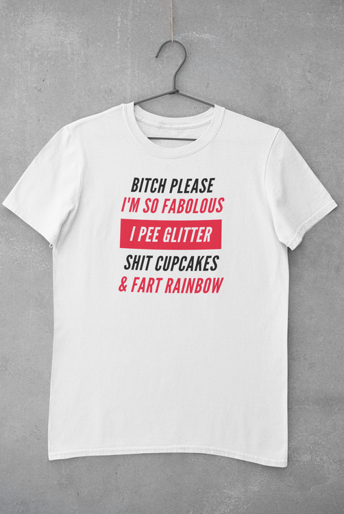 I Shit cupcakes Bitch T-Shirt. Tshirt med tryck. Alla Tshirt trycks med Oeko-Tex certifierade färger.