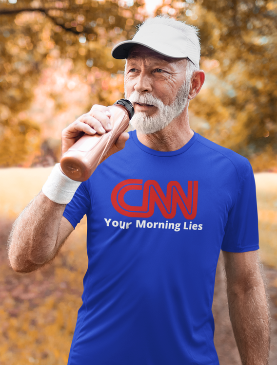 TShirt för män med tryck. CNN Your Morning Lies