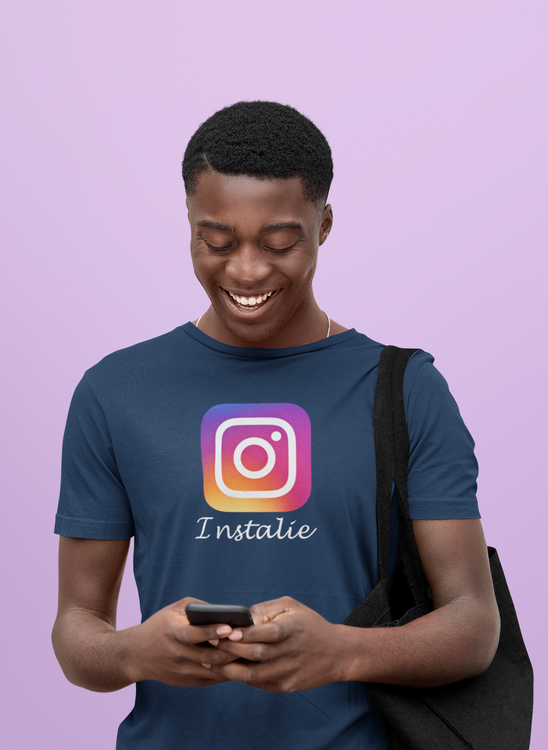 Instagram eller Instalie. Det är den stora frågan. Herr Tshirt Instalie