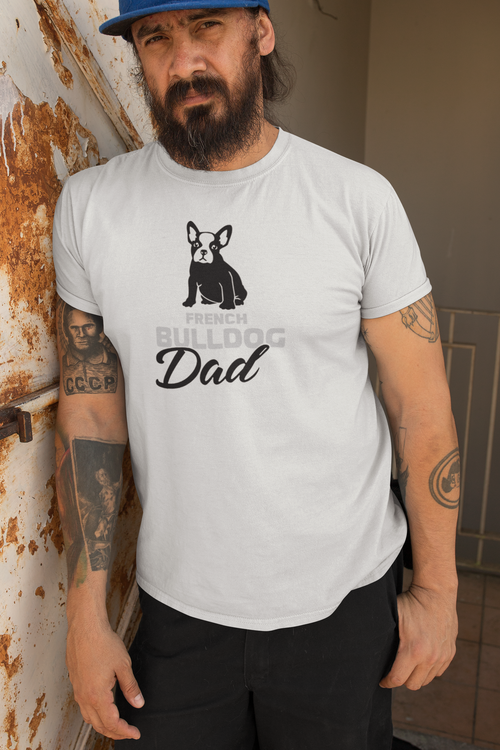 French Bulldog Dad T-Shirt. Den bästa presenten för Fransk Bulldog pappor. T-Shirt Fransk Bulldog för alla i familjen.