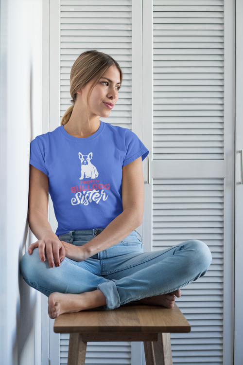 Fransk Bulldog T-Shirt i en massa härliga & glada färger. T-Shirts för Fransk Bulldog älskaren!