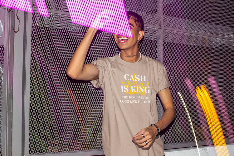 Cash Is King T-Shirt Herr. Tshirt Cash Is King