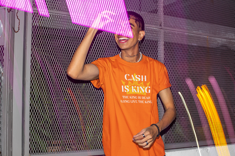 Cash Is King T-Shirt Herr