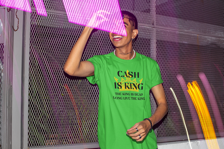 Cash Is King-The King Is Dead-Long Live The King  T-Shirt Herr
