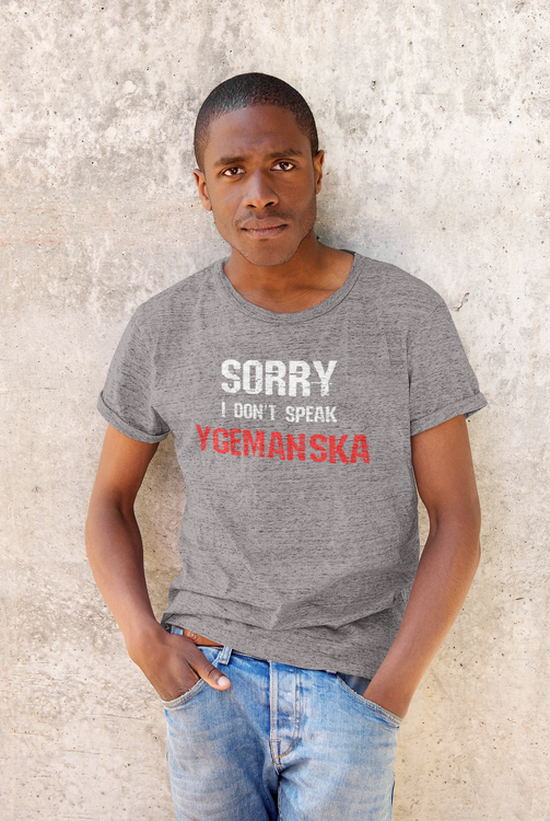 Jag talar inte Ygemanska. T-Shirt med tryck i olika färger & storlekar. Anti Anders Ygeman T-Shirt