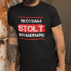 Skötsam-Stolt-Invandrare T-Shirt Herr