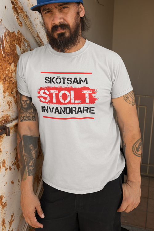 Skötsam STOLT Invandrare. Cool T-Shirt för herrar