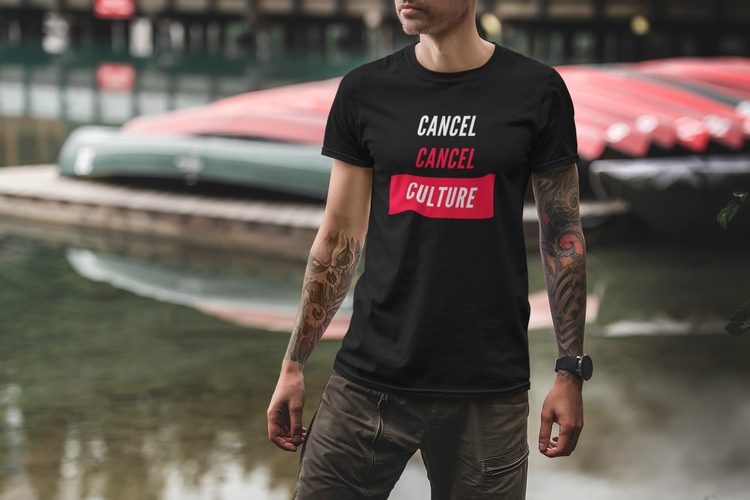 Cancel Cancel Culture T-Shirt. Herr T-Shirt med tryck. Cancel Culture