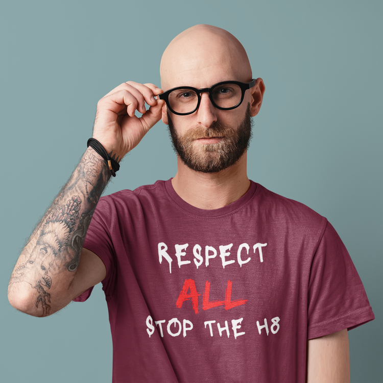 Tröja med Respect All, Stop The Hate motiv/Tryck. Från Stop The Hate Collection