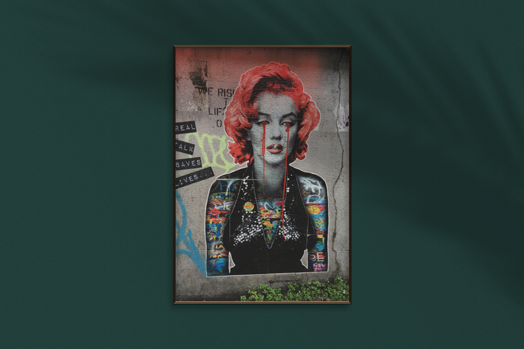 Marilyn Monroe Street Art Poster