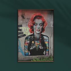 Marilyn Monroe Street Art Poster
