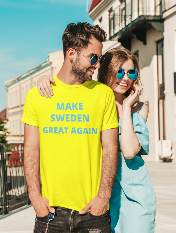 T-Shirt Make Sweden Great Again. Make Your Statement By Statements Clothing. Make Sweden Great Again Cult Status level T-Shirt