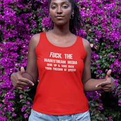 Fuck The Mainstream Media Tank Top Dam