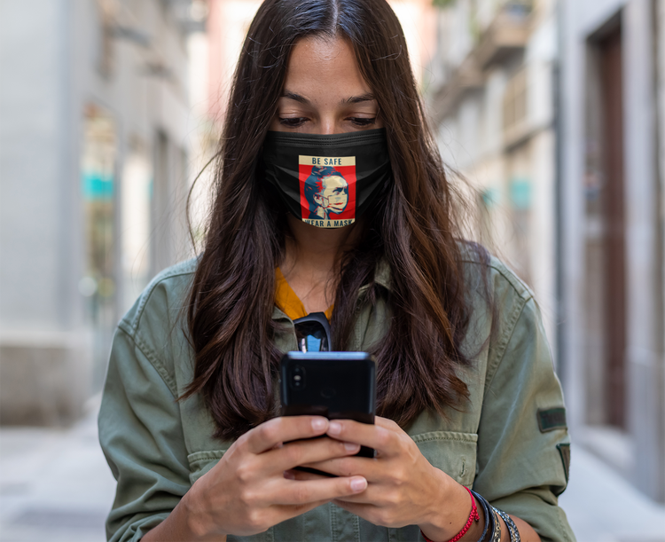 Be Safe Wear A Mask. Coola ansiktsmasker med tryck både för dam & herr. Ansiktsmasker Unisex