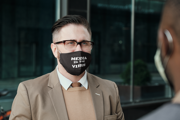 Media Is The Virus Face Mask Onesize