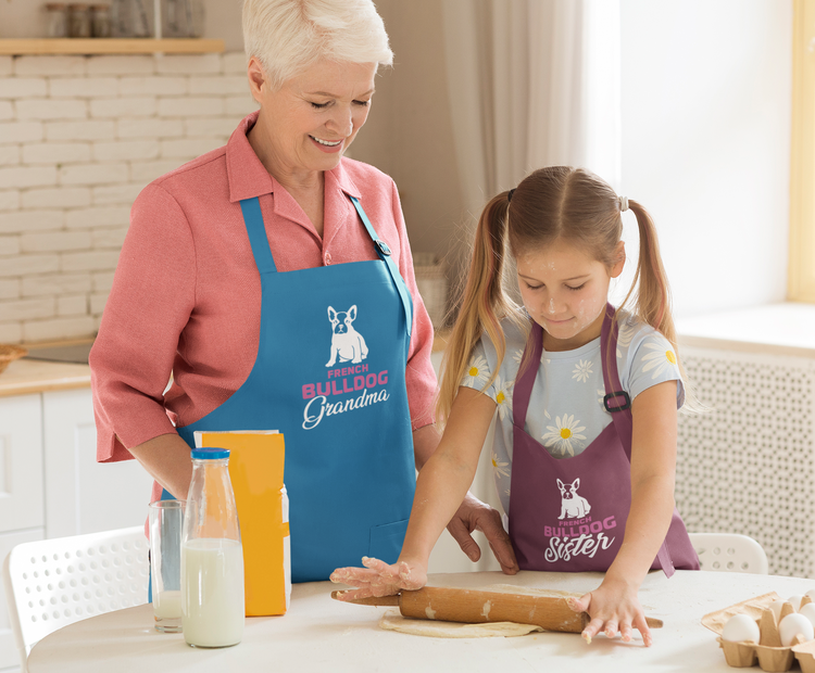 French Bulldog Sister Kids Apron