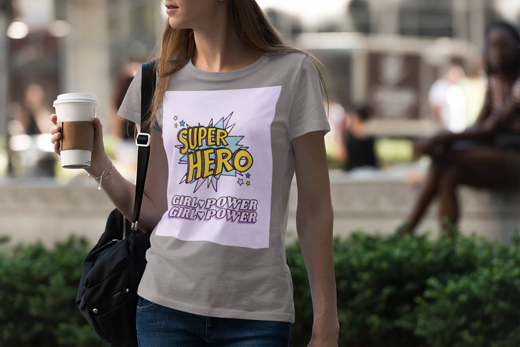 Girl Power Retro T-Shirt Dam