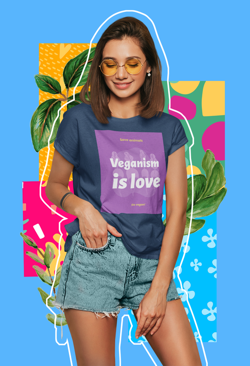 Veganism Is Love T-Shirt Women