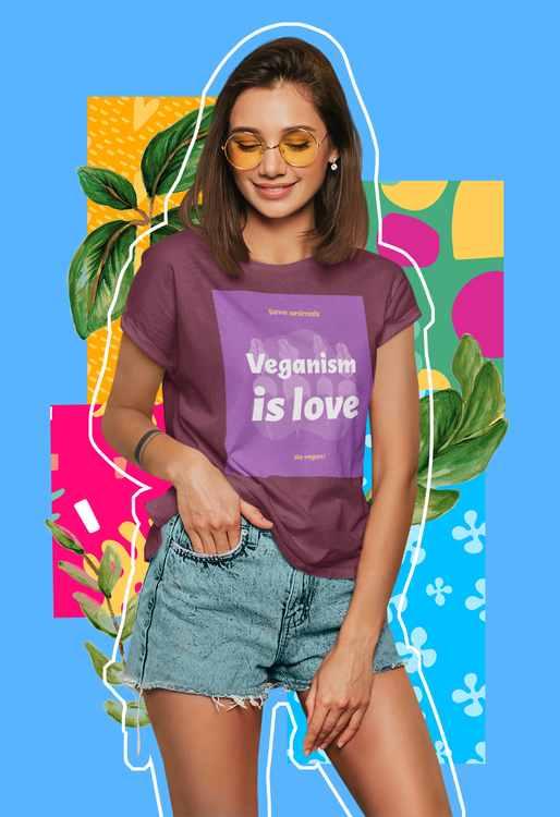 Veganism Is Love T-Shirt Women