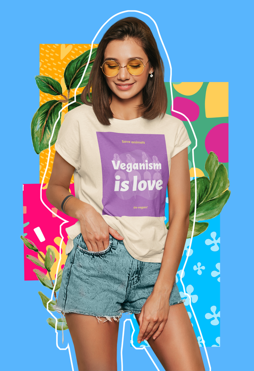 Veganism Is Love T-Shirt Women