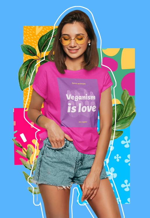 Veganism Is Love T-Shirt Women