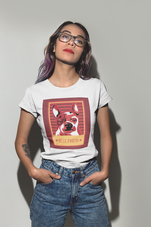 Retro Frenchie T-Shirt Women