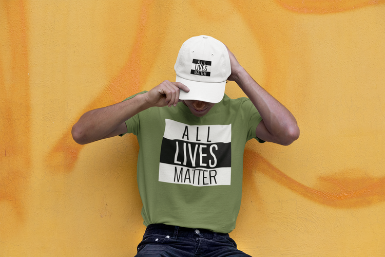 T-Shirts med tryck från Statements Clothing. Denna Tischa med text All Lives Matter. Köp din i dag