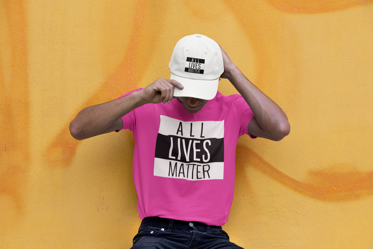 All Lives Matter Tshirts i asgrymma färger. Tshirts med tryck från Statements Clothing