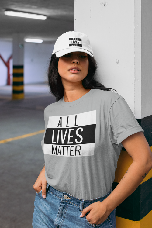 T-Shirt Dam All Lives Matter. Flera färger & storlekar