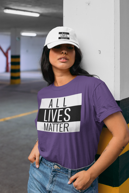Tshirt med tryckt text All Lives Matter