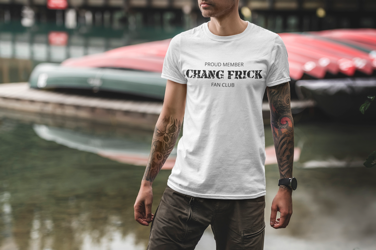 Tshirt Herr. Chang Frick Fan Club.T-Shirt Vit . Mötet