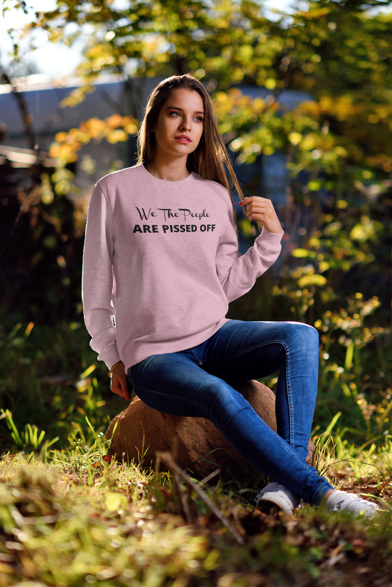 Unisex Sweater, We The People Are Pissed Off, Tröja med tryck We The People